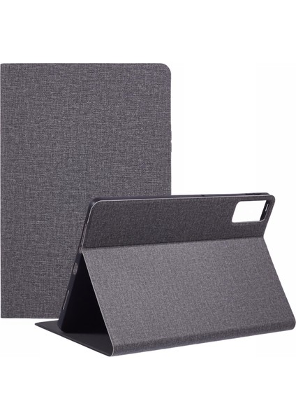 Xiaomi Redmi Pad Se Kılıf Kumaş Doku Deri Tablet Kapak-Gri (Yurt Dışından)