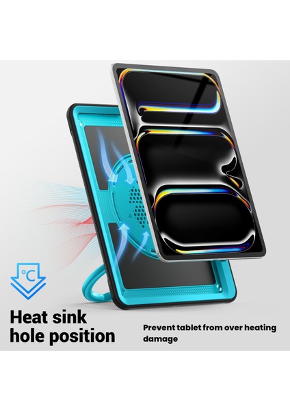 iPad Pro 13(2024) Kılıf Omuz Askılı Kickstand Pc+Tpu Tablet Kılıfı-Bebek Si (Yurt Dışından)