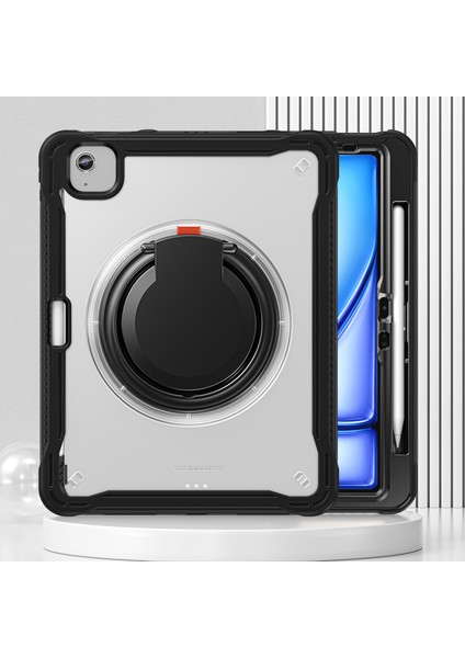 iPad Air 11(2024)/AIR(2022)/(2020)/IPAD Pro 11(2022)/(2021)/(2020)/(2018)CASE Döner Kickstand Tablet Kapağı-Şeffaf (Yurt Dışından)
