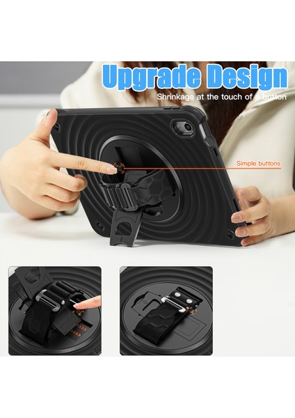 iPad 10.9(2022) Kılıf Kickstand El Askısı Omuz Askılı Tablet Kılıfı- (Yurt Dışından)