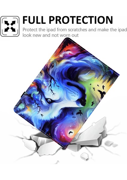 iPad 10.2(2020)/(2019)/IPAD Air 10.5 INÇ(2019)/IPAD Pro 10.5-INÇ(2017)KILIF Desenli Baskı Tablet Kılıfı-Köpek (Yurt Dışından)
