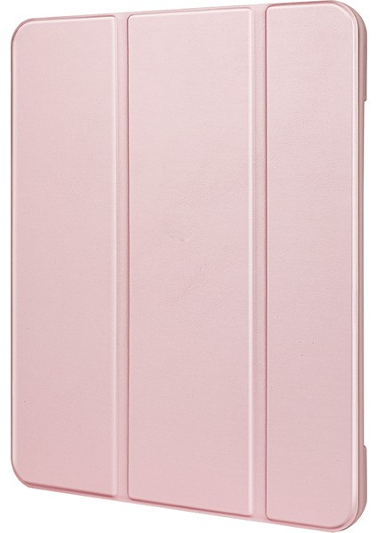 iPad Air 11(2024)/AIR(2020)/AIR(2022)- Mikrofiber Deri+Tpu+Silikon Üç Katlı Standlı Tablet Kılıfı (Yurt Dışından)