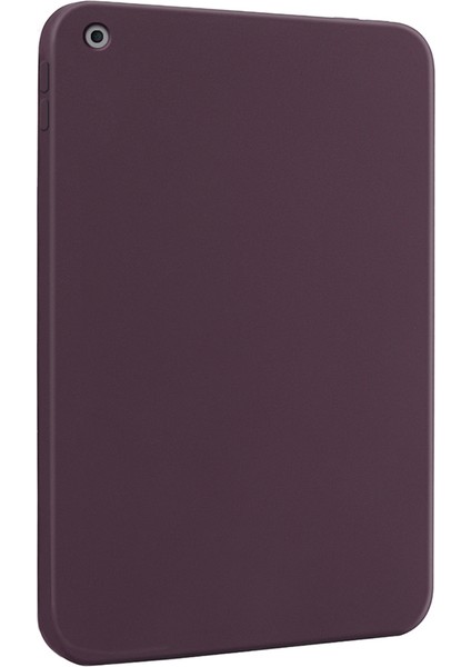 iPad 10.2(2021)/(2020)/(2019)YUMUŞAK Sıvı Silikon Tampon Slim Fit Darbeye Dayanıklı Koruyucu Telefon Kılıfı-Koyu (Yurt Dışından)
