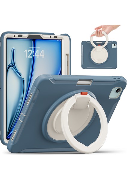 iPad Air 11(2024)/AIR(2022)/(2020)/IPAD Pro 11(2022)/(2021)/(2020)/(2018)CASE Kickstand Pc+Tpu Kalem Yuvalı Kapak-Peygamber Çiçeği Si (Yurt Dışından)