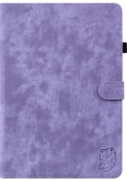 Xiaomi Redmi Pad Se 4g 8.7 Inç Kılıflar Kaplan Baskı Anti-Scratch Pu Deri Tablet Kapak- (Yurt Dışından)
