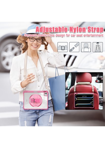 iPad Pro 11(2024)KICKSTAND Kılıf El Askısı Pc+Tpu+Omuz Askılı Akrilik Kapak- (Yurt Dışından)