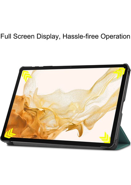 Samsung Galaxy Tab S10+KILIF Düşme Önleyici Deri Standlı Tablet Kılıfı-Imsı (Yurt Dışından)