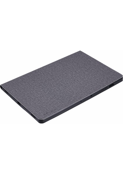 Samsung Galaxy Tab S9+X810,X816B,X818U/TAB S9 Fe+Kılıf Kumaş Dokulu Deri Tablet Kılıfı-Gri (Yurt Dışından)