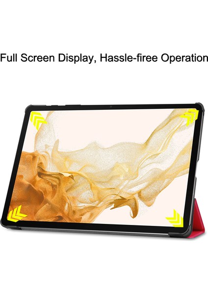 Samsung Galaxy Tab S10+ Kılıf Düşme Önleyici Deri Standlı Tablet Kılıfı- (Yurt Dışından)