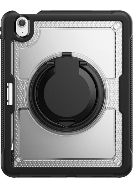 iPad Air 11(2024) Omuz Askılı Kılıf Kickstand Pc+Tpu Tablet Kılıfı-Şeffaf (Yurt Dışından)