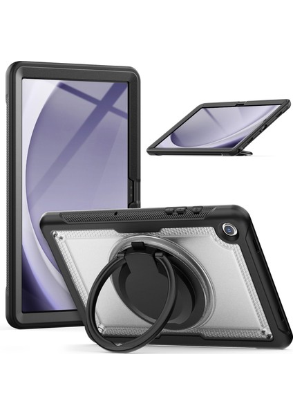 Samsung Galaxy Tab A9+ SM-X210/X216/X218 Kılıf Pc+ Tpu Tablet Kılıfı, Kickstandlı, Kalemlik-Şeffaf (Yurt Dışından)