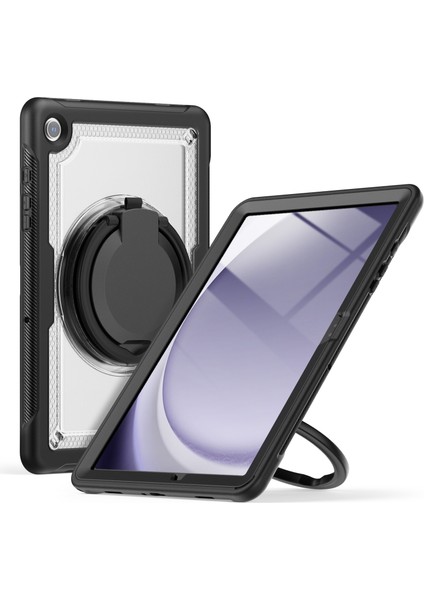 Samsung Galaxy Tab A9+ SM-X210/X216/X218 Kılıf Pc+ Tpu Tablet Kılıfı, Kickstandlı, Kalemlik-Şeffaf (Yurt Dışından)