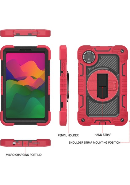 Xiaomi Redmi Pad Se 4g Kılıf Silikon + Pc Kickstand Tablet Kılıfı Omuz Askılı- + (Yurt Dışından)