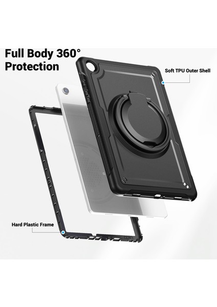Samsung Galaxy Tab A9+ SM-X210/X216/X218 Kılıf Kickstand Pc+ Tpu Tablet Kılıfı Askılı, Kalemlik- (Yurt Dışından)