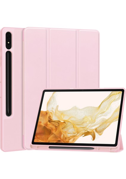 Samsung Galaxy Tab S10+STANDLI Kılıf Şok Emici Deri Tablet Kılıfı Kalem Yuvalı- (Yurt Dışından)