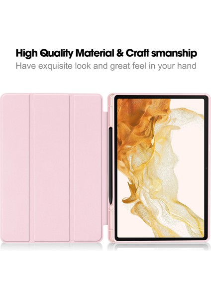 Samsung Galaxy Tab S10+STANDLI Kılıf Şok Emici Deri Tablet Kılıfı Kalem Yuvalı- (Yurt Dışından)
