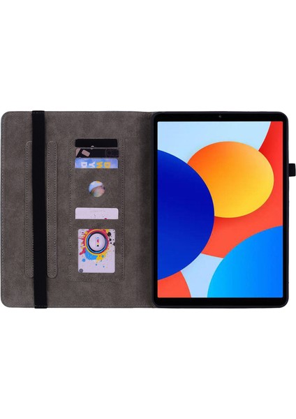 Xiaomi Redmi Pad Se 4g 8.7 Inç Kılıf Kart Sahibinin Çizilmez Deri Kapak Çiçek Baskı- (Yurt Dışından)