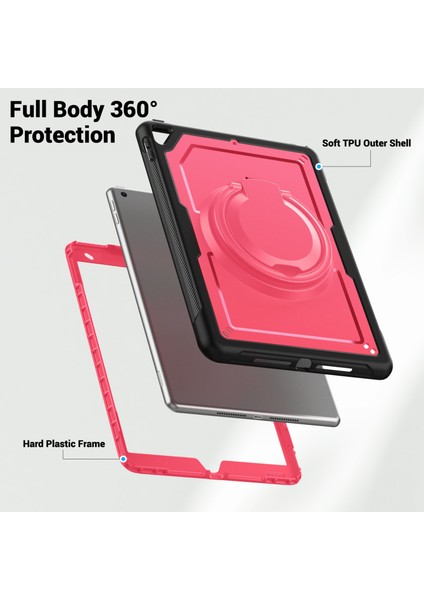 iPad 10.2(2021)/(2020)/(2019)/IPAD Pro 10.5-INÇ(2017)/IPAD Air 10.5 Inç Tablet Kılıfı Pc+Tpu Kickstand Kapak- (Yurt Dışından)