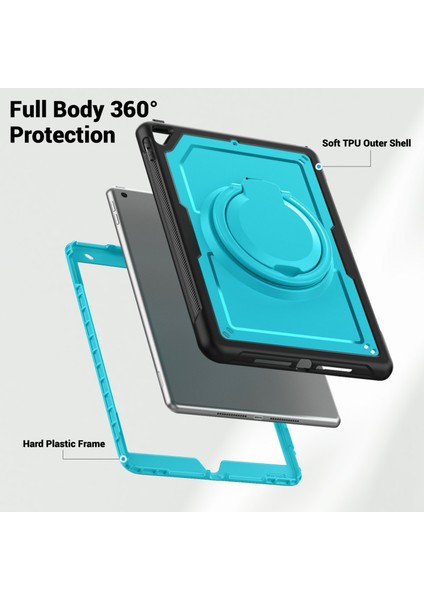 iPad 10.2(2021)/(2020)/(2019)/IPAD Pro 10.5-INÇ(2017)/IPAD Air 10.5 Inç Tablet Kılıfı Pc+Tpu Kickstand Kapak- (Yurt Dışından)