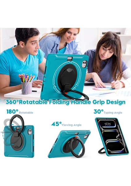 iPad Pro 11(2024) Kılıf El Tutma Çubuğu Pc+Tpu Kalem Yuvalı Kapak- (Yurt Dışından) modelleri