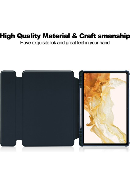 Samsung Galaxy Tab S10+KILIF 360° Döner Stand Pu Deri+Akrilik Tablet Kılıfı (Klavyeli)-Koyu (Yurt Dışından)