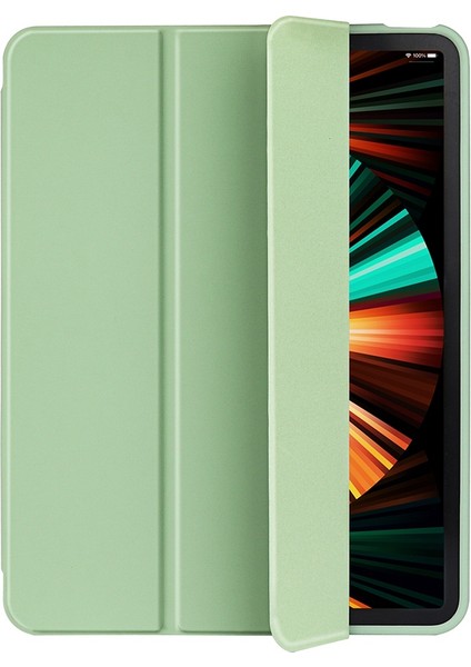 Üç Katlı Yumuşak Silikon + Tpu Stand Akıllı Otomatik Uyku/uyandırma Kapağı, iPad Pro 11(2022)/(2021)/(2020)/(2018) Kalem Tutuculu - (Yurt Dışından)