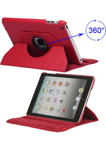 iPad Mini- 360 Derece Dönebn Deri Kılıf Kılıfı (Yurt Dışından)