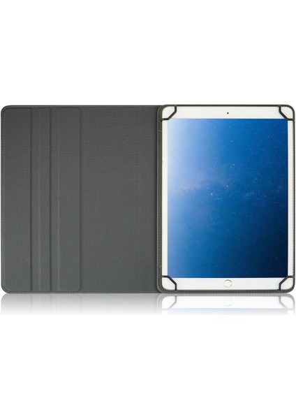 Evrensel Tablet Kılıfı 9-11 Inç Pu Deri+Kumaş 360 Derece Dönebn Folyo Stand Koruyucu Kapak- (Yurt Dışından)