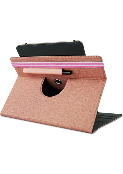 Evrensel Tablet Kılıfı 9-11 Inç Pu Deri + Kumaş 360 Derece Dönebn Folyo Standı Koruyucu Kapak- Altın (Yurt Dışından) fırsatları