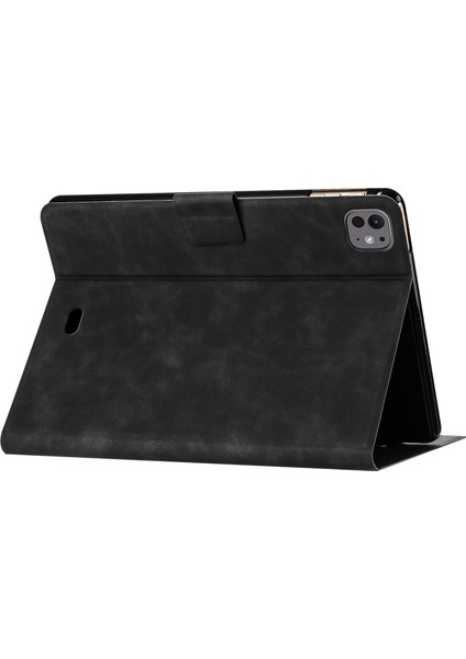 iPad Pro 11(2024) Kılıf Çift Kedi Baskılı Mikrofiber Deri Akıllı Tablet Kılıfı- (Yurt Dışından)