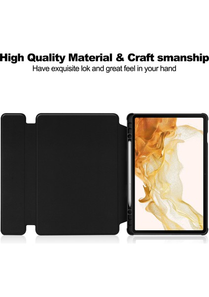 Samsung Galaxy Tab S10 Plus Kılıf 360° Döner Stand Pu Deri+Akrilik Tablet Kılıfı (Klavyesiz)- (Yurt Dışından)