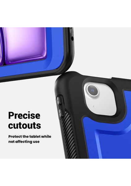 iPad Air 13(2024) Kılıf Döner Kickstand Pc+Tpu Darbeye Dayanıklı Tablet Kılıfı-Koyu (Yurt Dışından) indirimleri