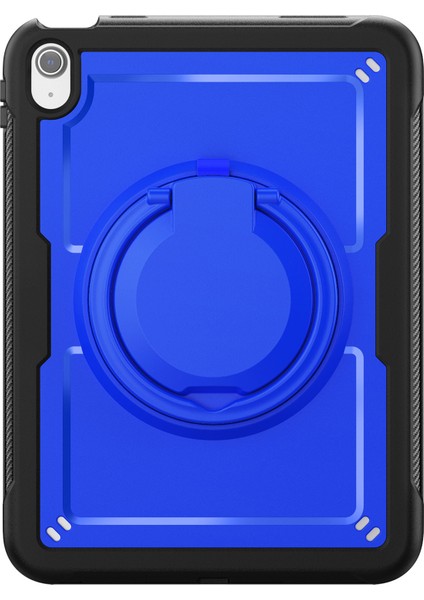 iPad 10.9(2022)CASE Darbeye Dayanıklı Pc+Tpu Tablet Kılıfı, Kickstandlı,kalemlik-Koyu (Yurt Dışından)