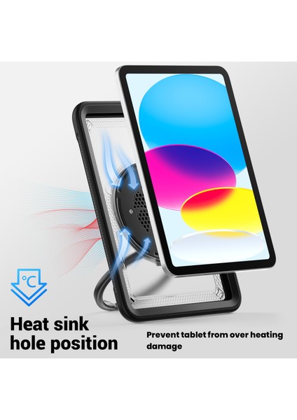 iPad 10.9(2022) Kılıf Darbeye Dayanıklı Pc+Tpu Tablet Kılıfı, Kickstandlı, Kalemlik-Şeffaf (Yurt Dışından) indirimleri