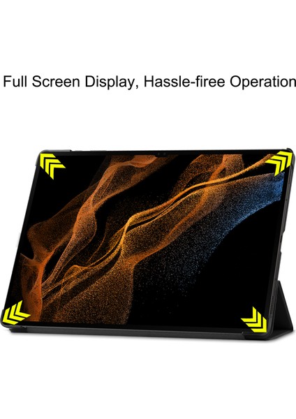 Samsung Galaxy Tab S10 Ultra Kılıf Düşme Önleyici Deri Standlı Tablet Kılıfı- (Yurt Dışından) fırsatları