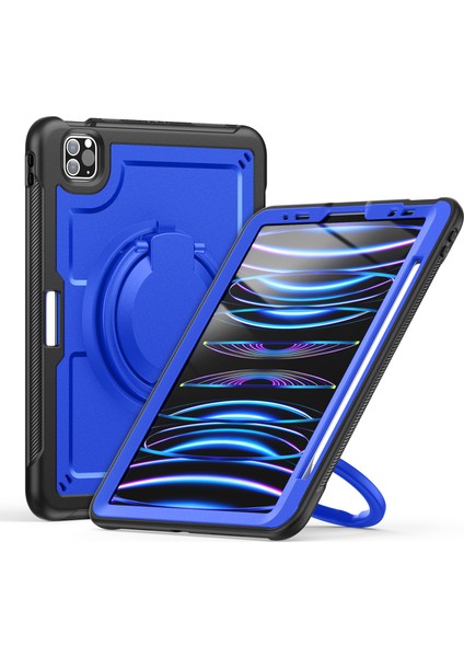 iPad Pro 11(2022)/(2021)/(2020)/(2018)/IPAD AIR(2022)/(2020)CASE Kickstand Pc+Tpu Tablet Kılıfı-Koyu (Yurt Dışından)