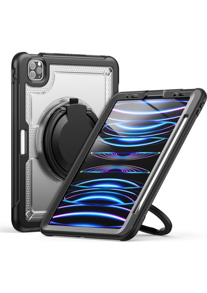 iPad Pro 11(2022)/(2021)/(2020)/(2018)/IPAD AIR(2022)/(2020)CASE Kickstand Pc+Tpu Tablet Kapağı-Şeffaf (Yurt Dışından)
