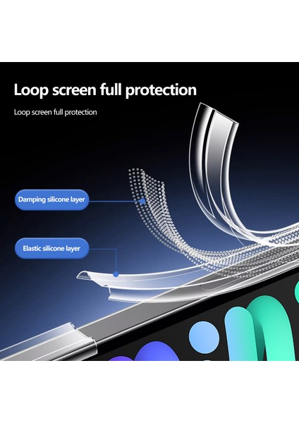 iPad 10.9(2022) Kılıf Şeffaf Tpu Tablet Koruyucu Kapak, Kalem Yuvası-Lavanta Grisi (Yurt Dışından)