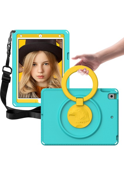 iPad 10.2(2019)/(2021)/(2020)/AIR 10.5 INÇ(2019)ÇIZILMEZ Eva Kılıf, Omuz Askılı/su Geçirmez Ekran Koruyucu Darbeye Dayanıklı Kapak Taşınabilir Tablet Kılıfı-Açık (Yurt Dışından)