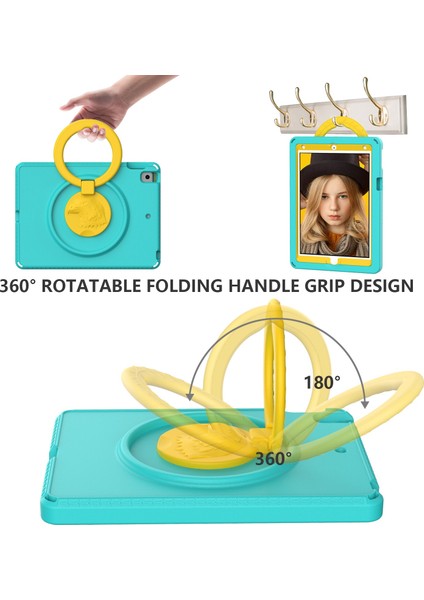 iPad 10.2(2019)/(2021)/(2020)/AIR 10.5 INÇ(2019)ÇIZILMEZ Eva Kılıf, Omuz Askılı/su Geçirmez Ekran Koruyucu Darbeye Dayanıklı Kapak Taşınabilir Tablet Kılıfı-Açık (Yurt Dışından)