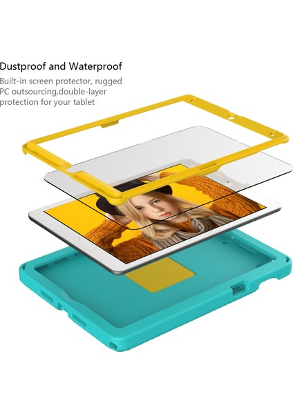 iPad 10.2(2019)/(2021)/(2020)/AIR 10.5 INÇ(2019)ÇIZILMEZ Eva Kılıf, Omuz Askılı/su Geçirmez Ekran Koruyucu Darbeye Dayanıklı Kapak Taşınabilir Tablet Kılıfı-Açık (Yurt Dışından)
