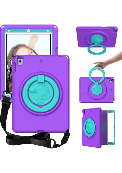 iPad 10.2(2019)/(2021)/(2020)/AIR 10.5 INÇ(2019)ÇIZILMEZ Eva Kılıf, Omuz Askılı/su Geçirmez Ekran Koruyucu Darbeye Dayanıklı Kapak Taşınabilir Tablet Kılıfı- (Yurt Dışından)
