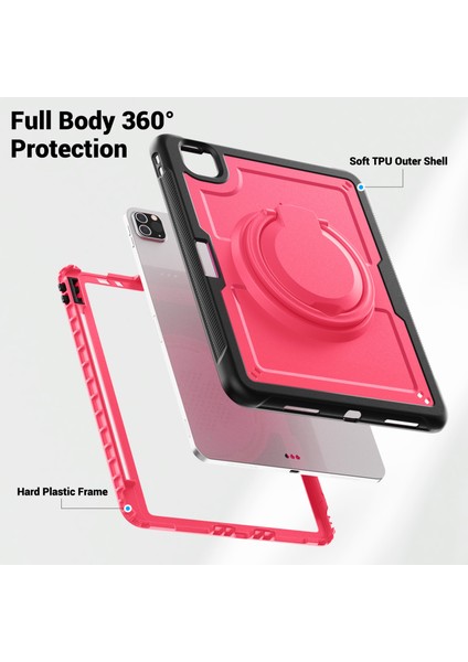 iPad Pro 11(2022)/(2021)/(2020)/(2018)/IPAD AIR(2022)/(2020)CASE Kickstand Pc+Tpu Tablet Kılıfı- (Yurt Dışından)