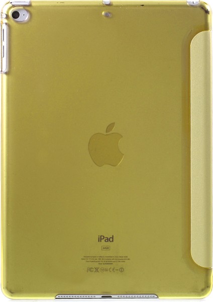 iPad 9,7 INÇ(2018)/9,7 INÇ(2017)/AIR 2/air Üç Katlı Stand Deri Cep Telefonu Kılıfı-Sarı (Yurt Dışından)