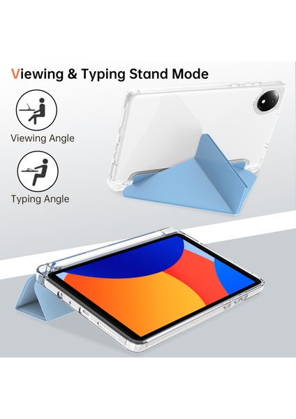 Xiaomi Redmi Pad Se 4g Kılıf Pu Deri Origami Standı Şeffaf Tablet Kapak- (Yurt Dışından)