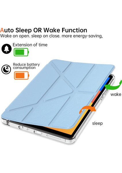 Xiaomi Redmi Pad Se 4g Kılıf Pu Deri Origami Standı Şeffaf Tablet Kapak- (Yurt Dışından)