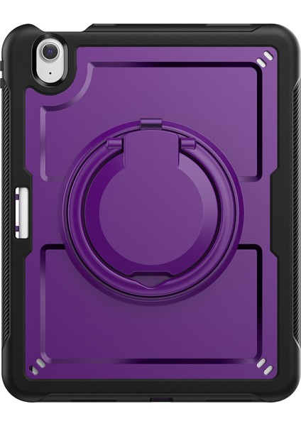 iPad Air 11(2024) Kılıf Döner Kickstand Pc+Tpu Darbeye Dayanıklı Tablet Kapağı- (Yurt Dışından)