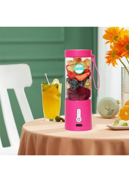 530ML Elektrikli Meyve Sıkacağı Taşınabilir Smoothie Blender USB Şarj Edilebilir Taşınabilir Meyve Mikser Makinesi Mini Meyve Sıkacağı Blender-A (Yurt Dışından)