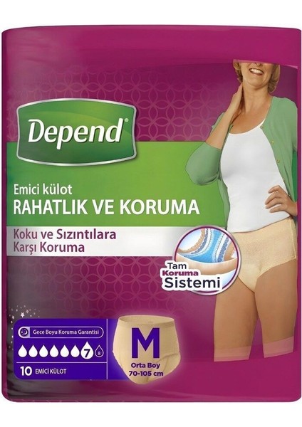 Emici Külot Kadın Hasta Bezi Orta Boy 10'lu