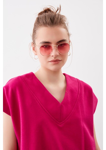 V Yaka Düşük Kol Örme Sweat modelleri